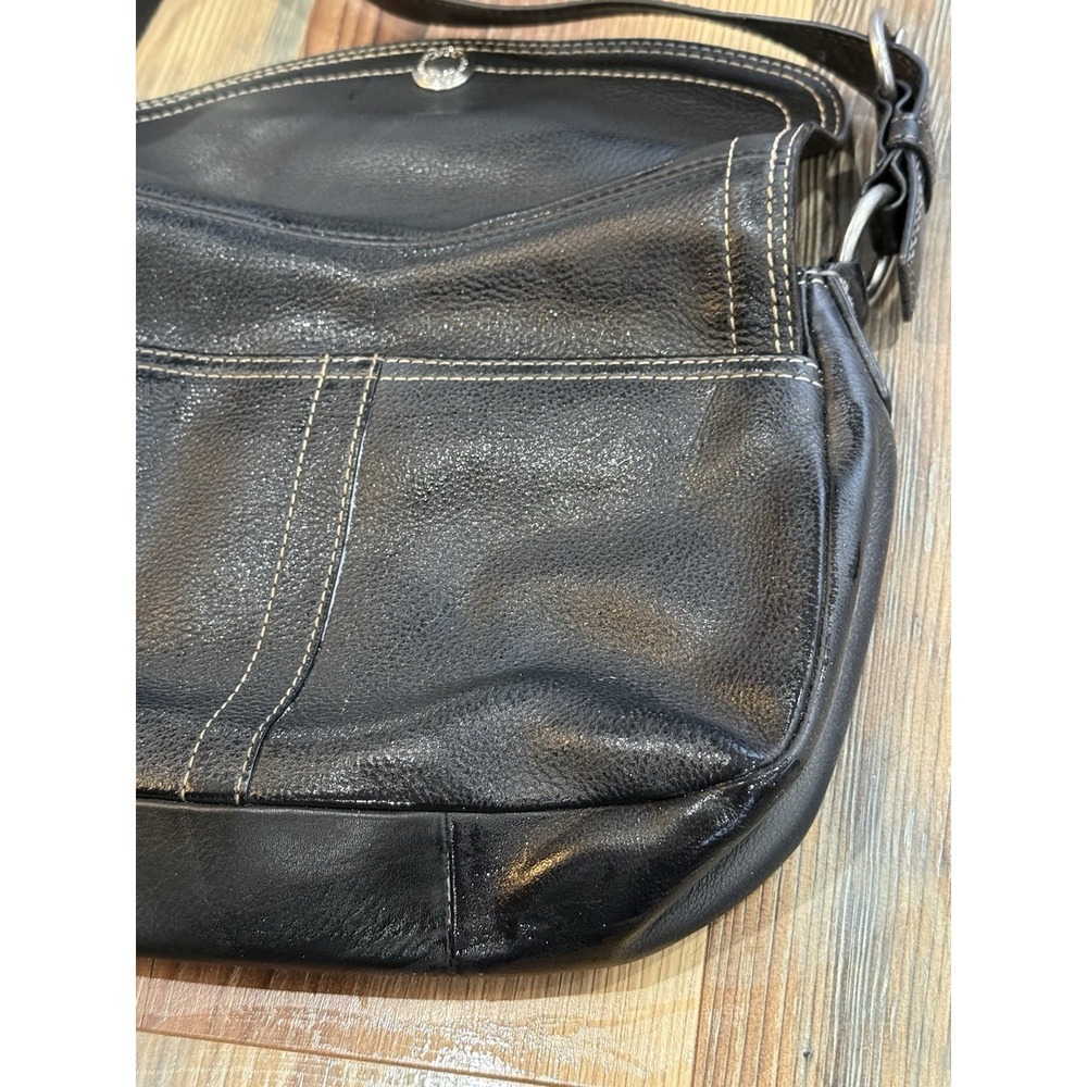 Coach Soho Pebbled Black Leather Slouchy Hobo Shoulder Bag Y2K D1051-F12336 - Picture 15 of 16